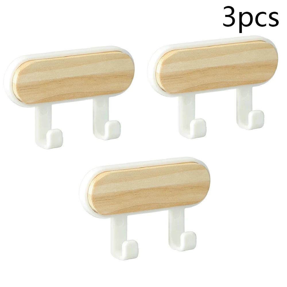 Organizator Depozitare Pălării Eșarfe Cârlige de Perete din Lemn Autoadezive Suport pentru Breloc Agățătoare de Perete pentru Ușă Agățătoare de Perete Menajer Cârlig Agățătoare Montată pe Perete