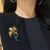 Ретро Брошки-Квіти Лілії зі Стразами Для Жіночого Одягу Пальта Прикраси Вечірні Аксесуари Подарунки