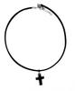 Glory_Arden [Unisex] Onyx Cross Choker Necklace / Ghmn-360