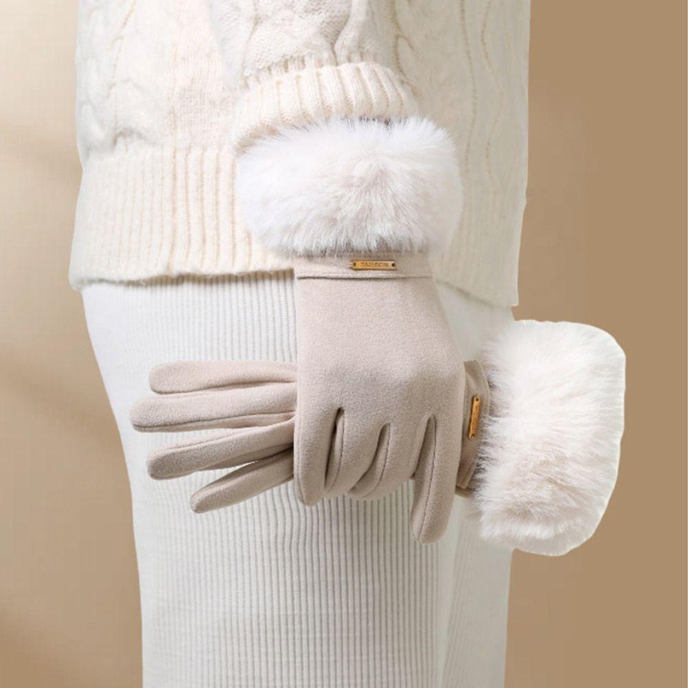 Plus Velvet Lining Winter Touch Screen Gloves Windproof Riding Gloves Cycling & Driving