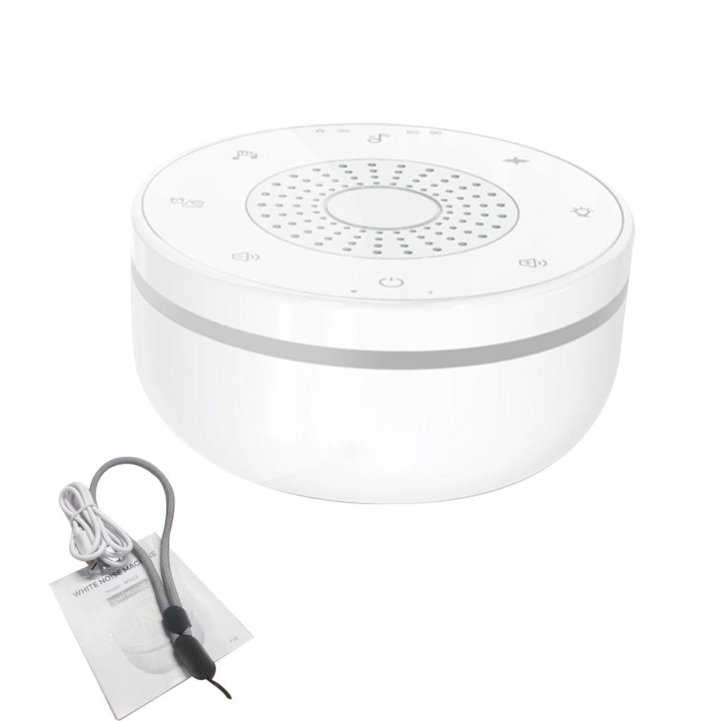 White Noise Machine for Baby Adults Portable Sound Machine with 30 Sounds 32 Volume Levels Rechargeable Timer Memory
