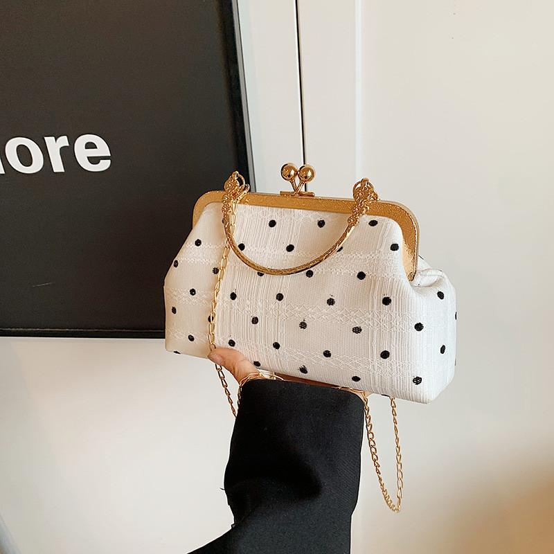 Fashionable Small Fresh Shell Bag Trendy Pu Crossbody For Daily Use белый