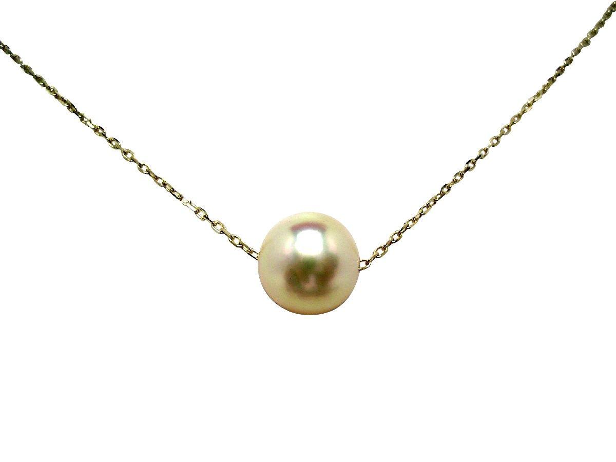 

Isowa Pearl Жемчуг Специальность Жемчуг Акойя Подвеска Шампань Розовое Золото с Цепочкой из Желтого Золота 10К 57185 (Магазин Исэ-Сима) 7,5-8,0 мм