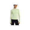 Under Armour Solid Color Quick-Dry Stand Collar Long Sleeve Fitness Shirt Women tops Green 1379349-383