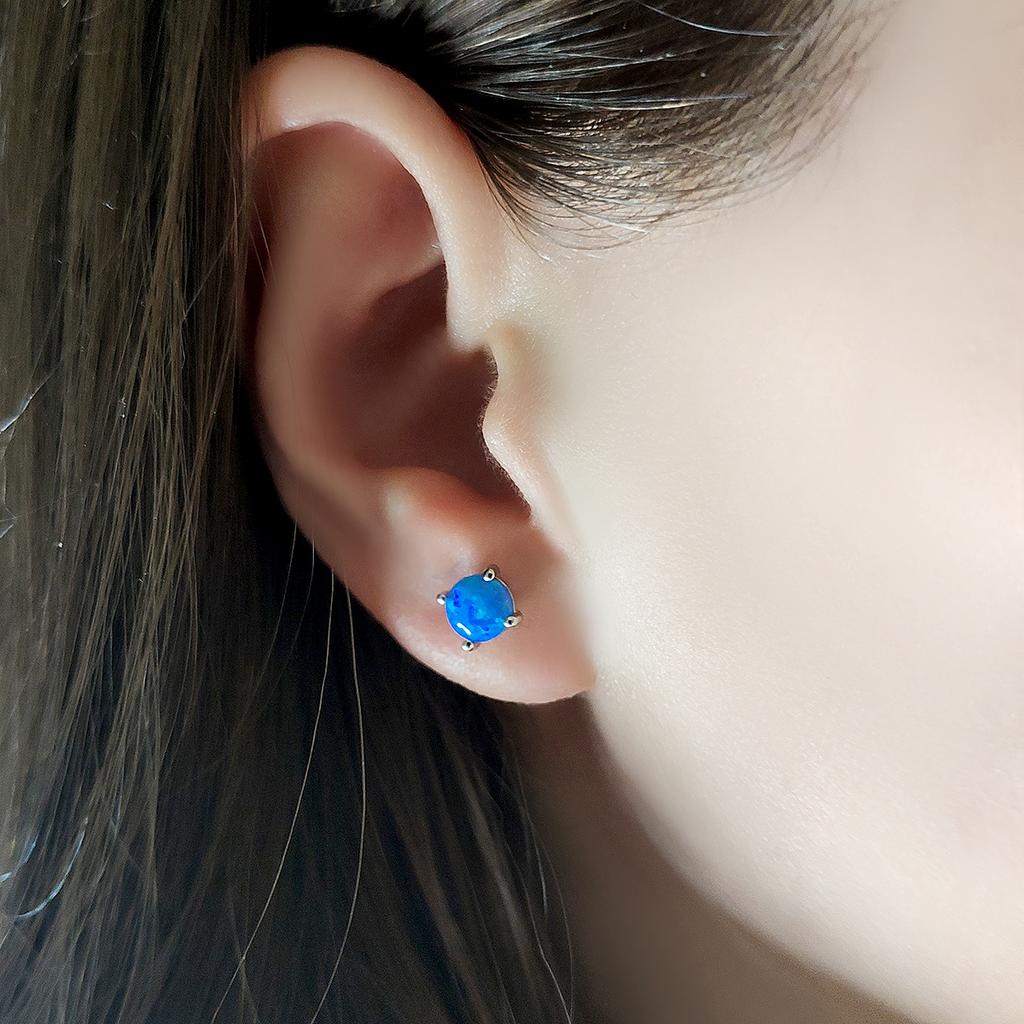 Серебряные серьги с опалом 0.849ct (2129462)