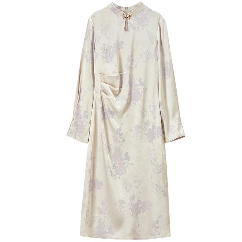 Neues Chinesisches Jacquard-Midikleid für Damen