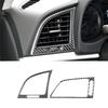 Soft Carbon Fiber For Hyundai Elantra 2017 2018   Car Dashboard Side Air Outlet Panel Cover Trim Parts