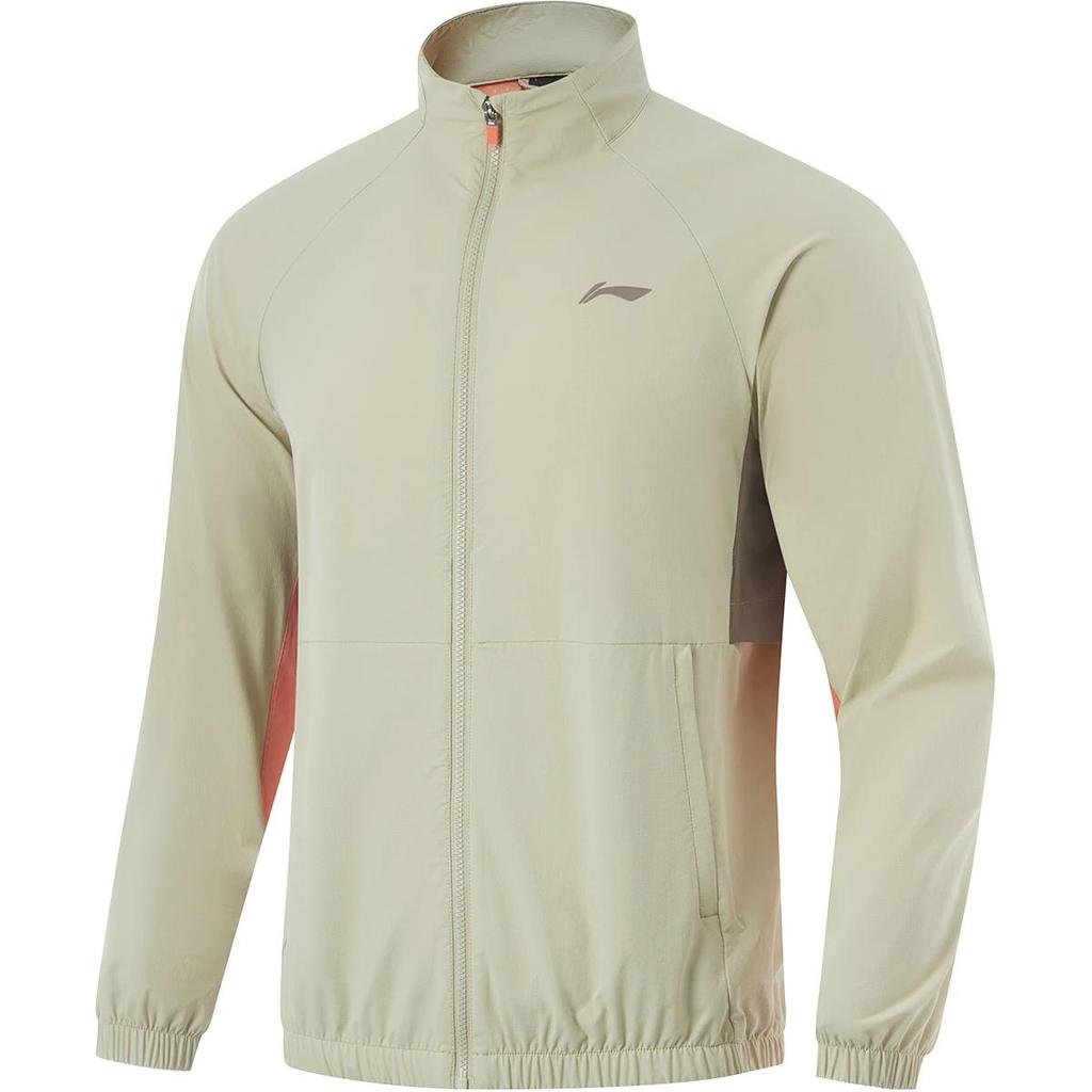 Li Ning Color Block Zip Up Stand Collar Comfortable Breathable Casual Jacket Men Jackets Ceramic-Secret AJDU205-2