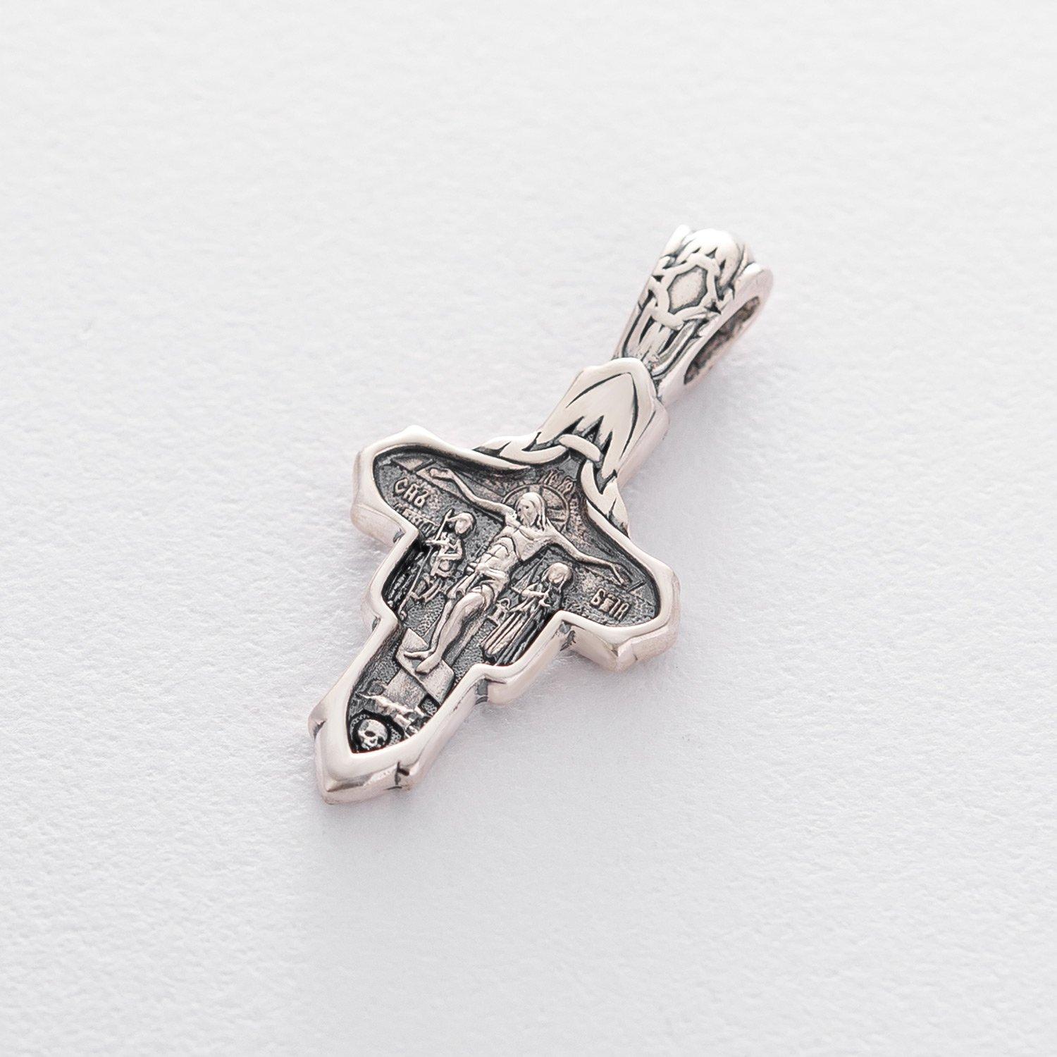 

Срібний православний хрестик з розп яттям Oniks срібний