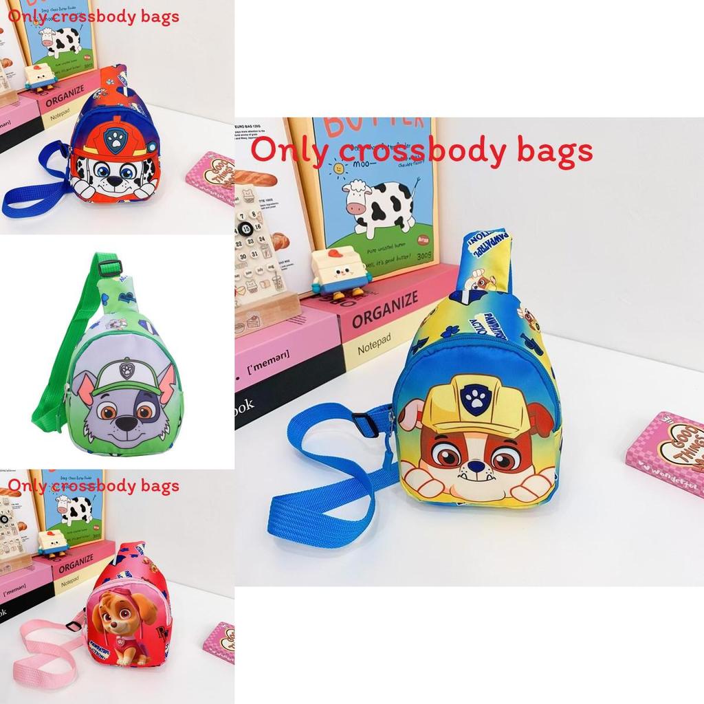 Kids Cartoon Nylon Chest Bag With Paw Patrol Chase Print Design For Preschoolers