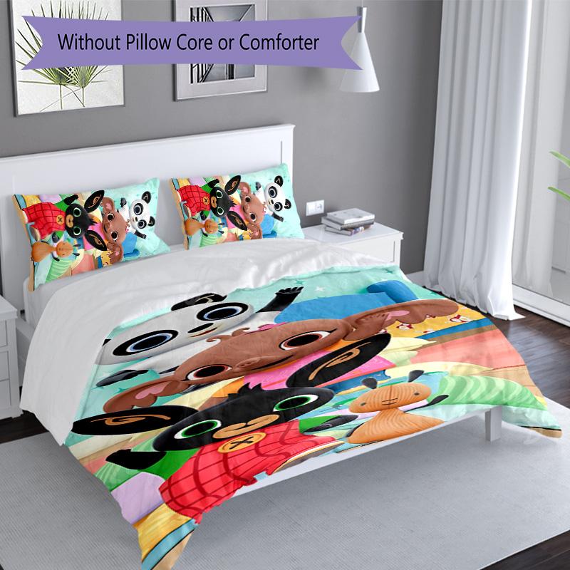 3pcs Bing Pattern Bedding Set Duvet Cover Set Includes Duvet Cover &pillowcases, Perfect All Season Bedroom Decoration & Gift