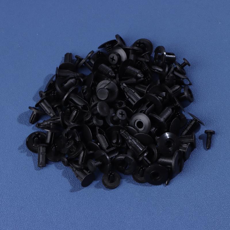190 Buc Clipuri de Fixare Auto Kit Elemente de Fixare din Plastic 6 Dimensiuni Set Nituri cu Pini de Apăsare Auto Clipuri Nituri cu Apăsare pentru Caroserie Bară de Protecție
