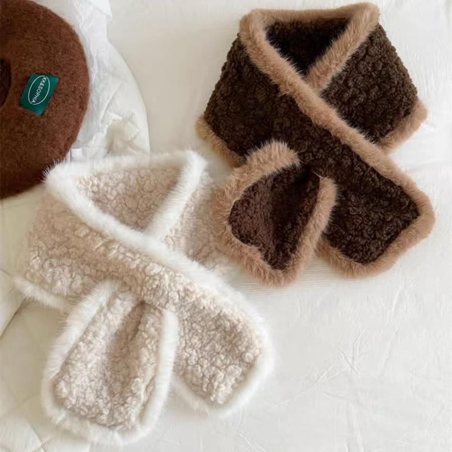 Women's Plush Lambswool Scarf: Thickened, Warm, Versatile Neck Warmer