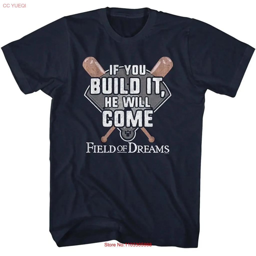 Field Of Dreams If You Build It Navy Adult T Shirt Vintage Fashion Slightly Stretched Versatile Homme