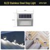 Solar Stainless Steel Outdoor Stair Light & Rainproof Wall/Fence Night Light
