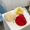 Autumn and Winter Baby Cute Beret Fashionable and Versatile Knitted Hat for Boys and Girls Candy Colored Pullover Hat  Painter Hat