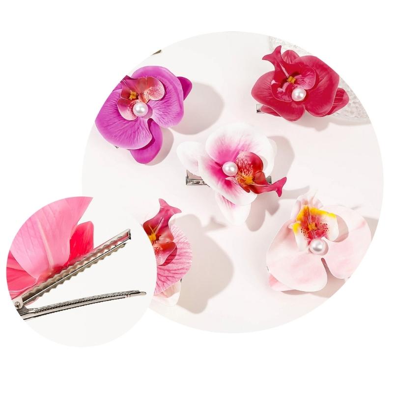 Eleganter Blummen-Haarclip Einzigartige Haarspangen Große Blume Acryl-Haarclip Schicke Haarnadel für Hochzeiten und Partys