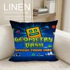 Game Cartoon GGeometry Dash Game Cushion Cover Pillowcase Set Pcs X X Breathable Washable Sofa Cushion Cover
