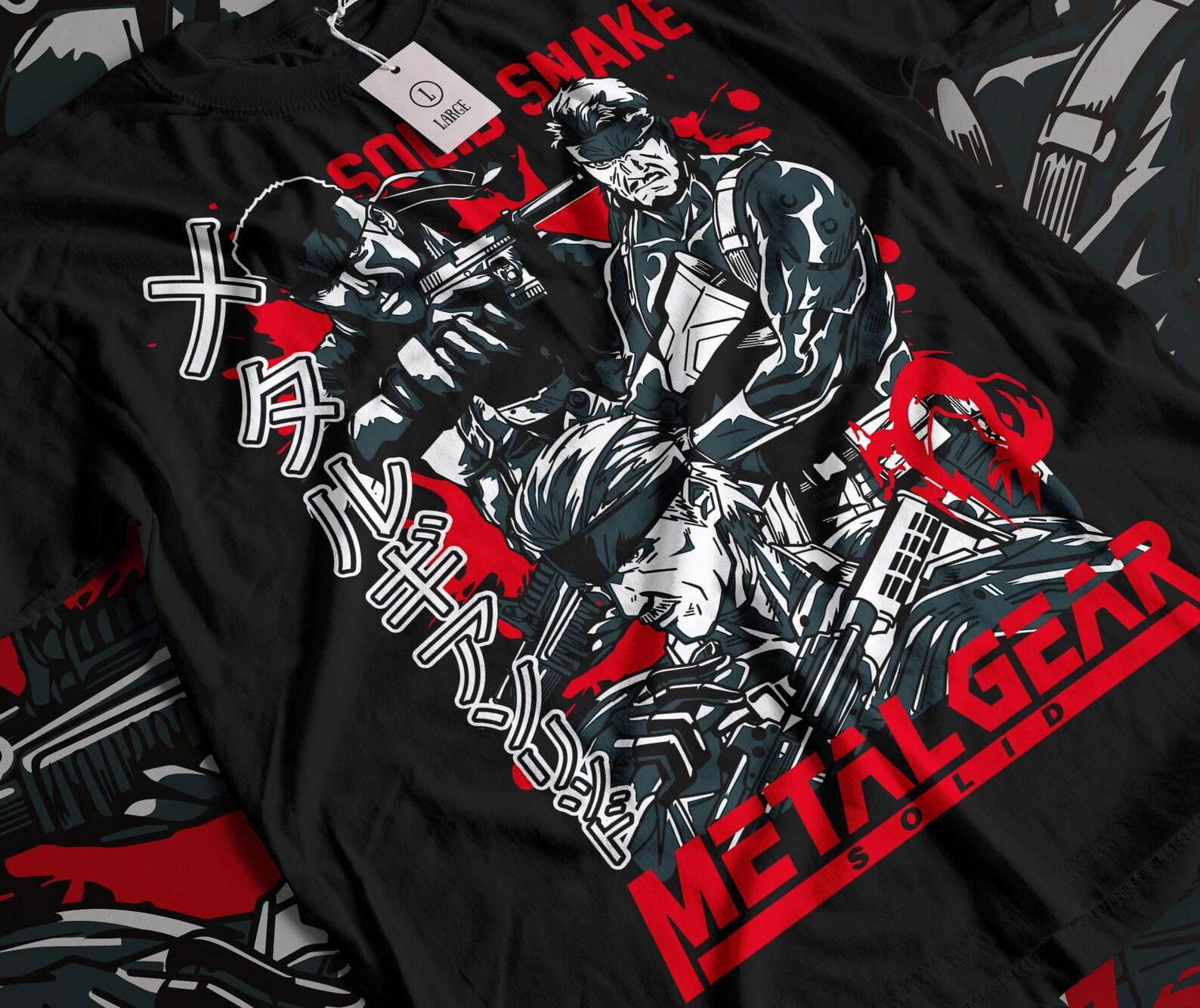 MGS1 - Snake shirt, Metal gear Solid retro shirt, Gift for fans, Snake & Raiden MGS Sons Of Liberty Unisex T-shirt 2XL
