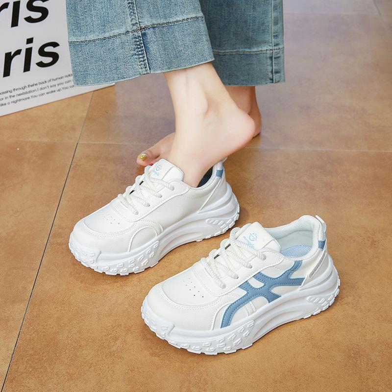 Ins Korean Version of the New Dad Shoes for Women 2025 Autumn Small Man Thick Sole Height Increase Student Running Sports Casual Shoes