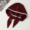 Balaclava hat pearl bead ear protection strap design women's autumn and winter warm wool cute bag head hat