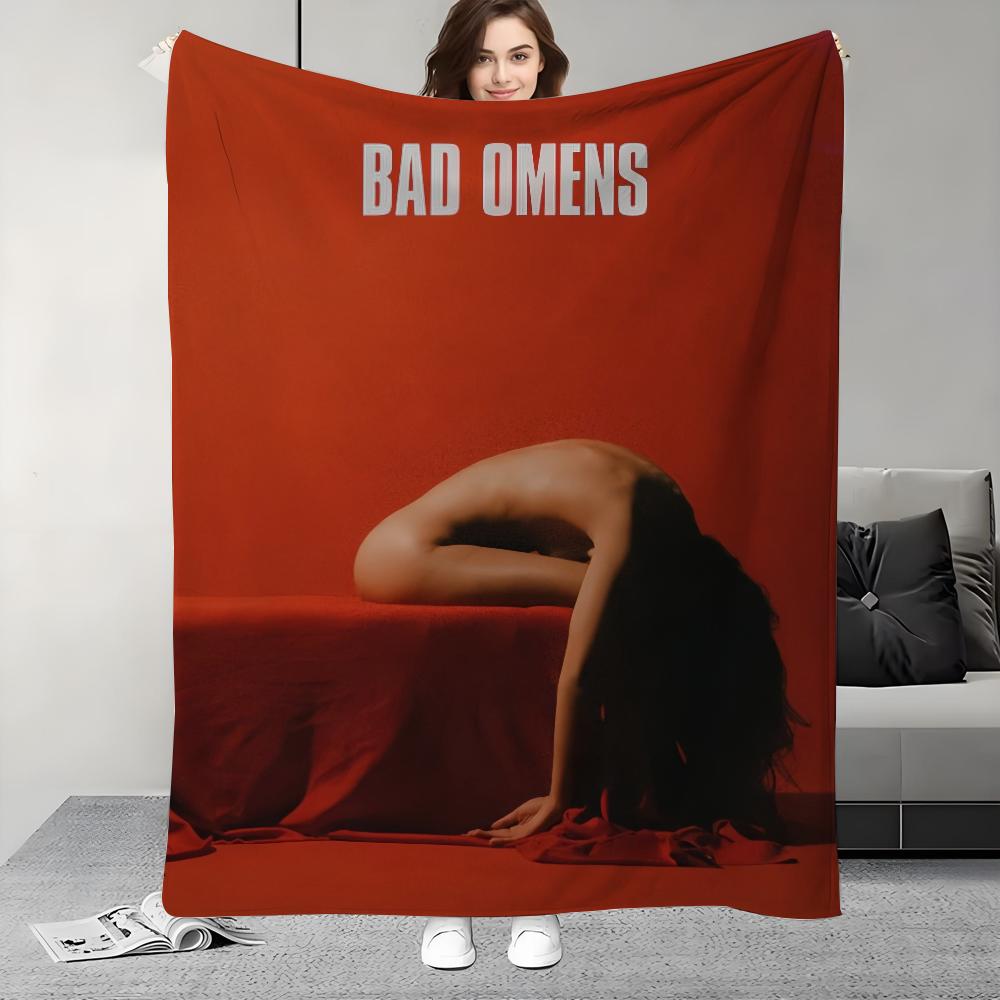 Плед Rock Band B-Bad O-Omens Легкий Для общежития, Дневного сна, Гостиной, Офиса, Дивана, Всесезонный 30x40in