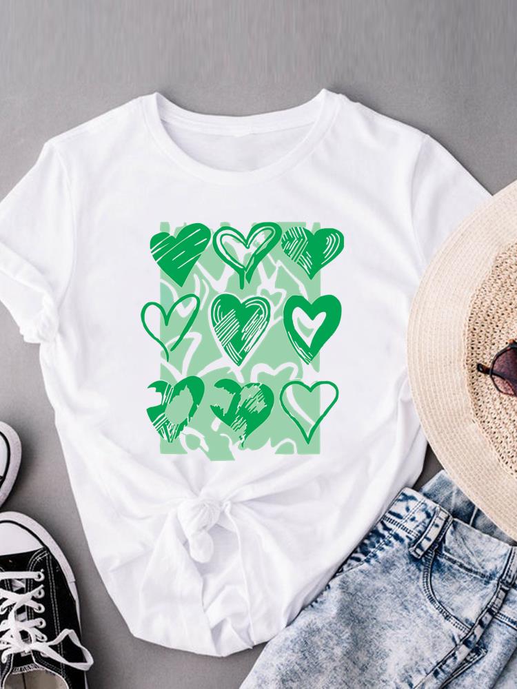 

(Asian Size) sweet flower cute O-neck Casual Clothing Short Sleeve T-shirts Fashion Female Women s Top T shirt Printed Graphic Tee S