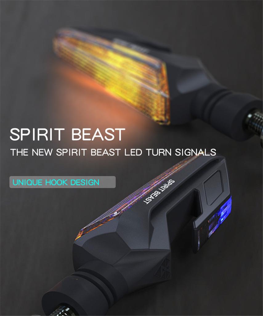 2pc Motorcycle Modified Turn Signals Waterproof Led Turn Lights DRL Dual Colors