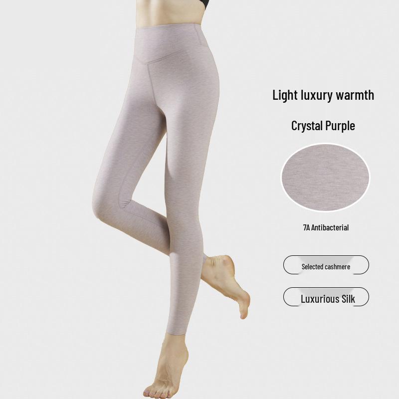 

Женские термолеггинсы из шелка и кашемира с антибактериальным эффектом - утолщенная бархатная шерсть для осеннего и зимнего тепла M