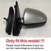 Pour Mercedes Benz Smart Fortwo W451 2008-2014 Cache de rétroviseur latéral arrière de voiture Noir Brillant / Aspect Fibre de Carbone Garniture de Boîtier de Rétroviseur
