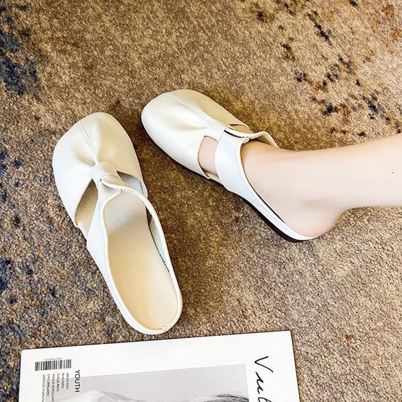 Women's Slippers,Cross-border Soft Bottom Package Toe Half Slippers with Hollow Out and Fold,fashion European and American Style