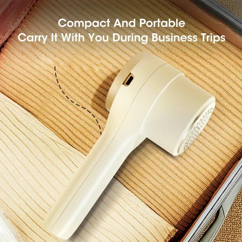 Rechargeable Electric Fabric Shaver with LED Display, Portable Lint/Fuzz/Pill Remover for Clothes/Home Textile, Winter Essential