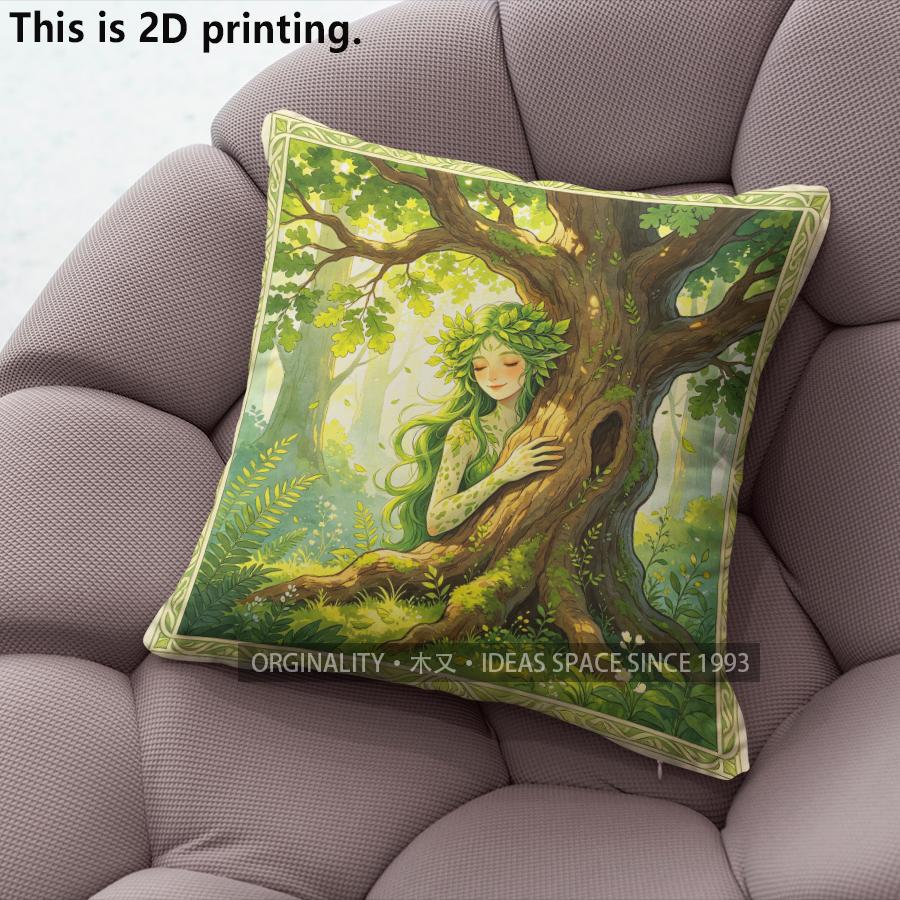 Forest Spirit Tree Of Life Throw Pillow Covers Pattern Cushion Cover Suitable For Sofa Bedroom Car Pillow Cover