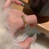 Geometric Butterfly Chic Ring For Women Fashionable Open Design Shell And Pearl Style