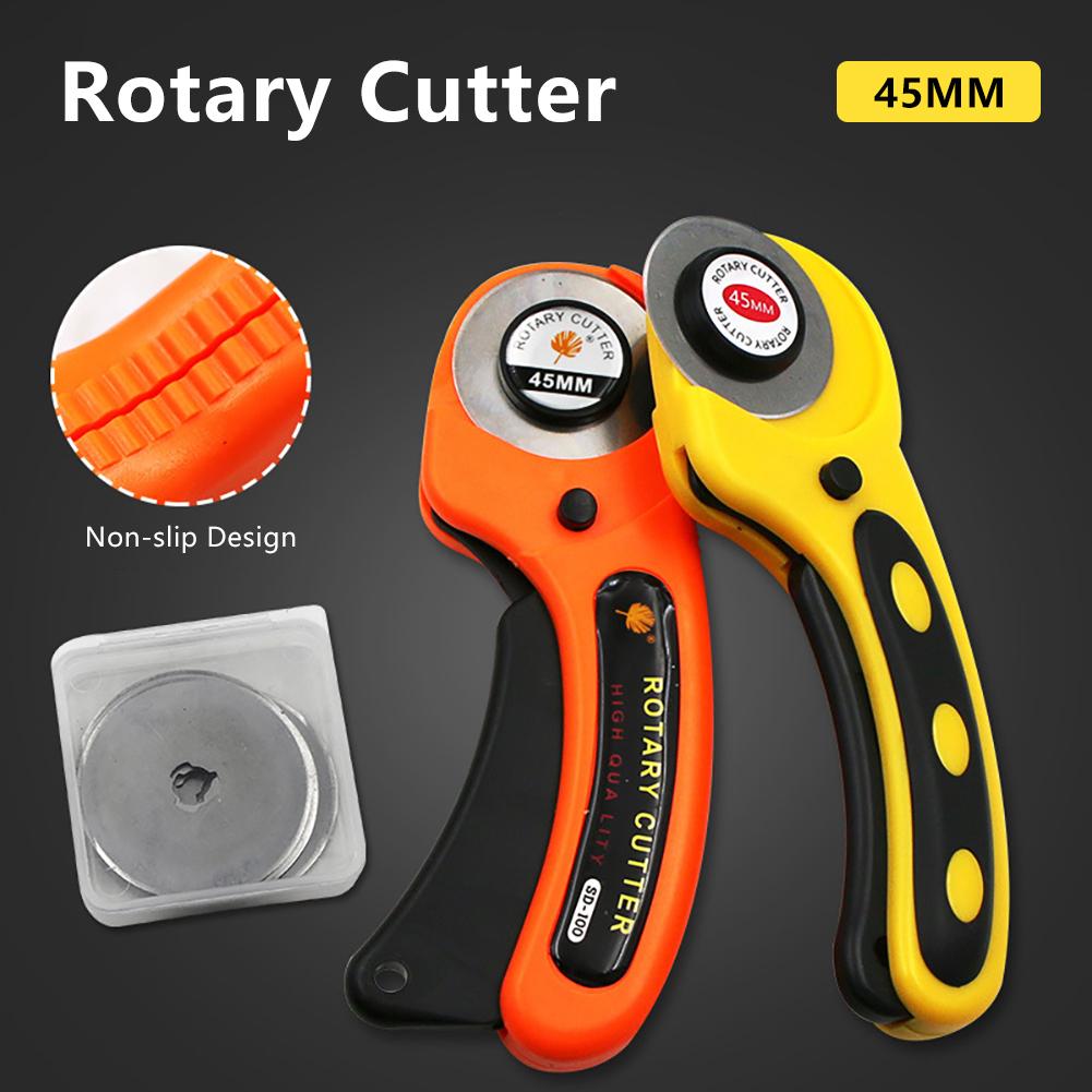 45mm Patchwork Roller Wheel Knife Cloth Cutting Knife Leather Paper Fabric Craft Fabrics Rotary Cutter DIY Sewing Accessories