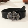 Cintura da Donna Boho con Fibbia Intagliata Retrò - Fascia per Vita Jeans Unisex Stampata Trendy