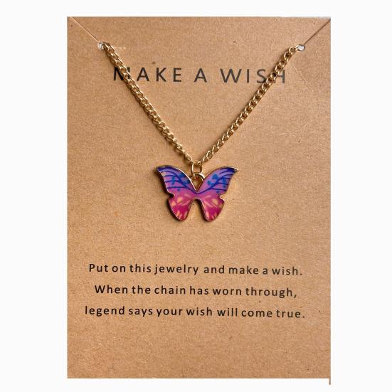 Women Necklace Butterfly Shape Good Workmanship Creative Alloy Women Pendant for Gift