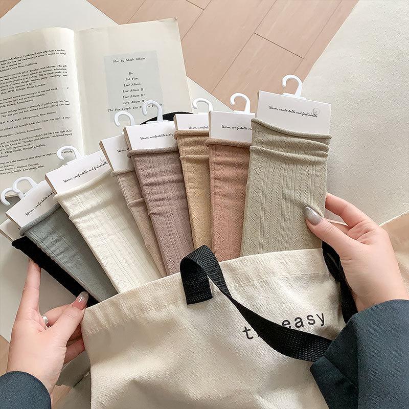 Socks Stacking Socks Combed Cotton Medium Tube Socks Mesh Thin Hollow Breathable Ballet Shoes Socks