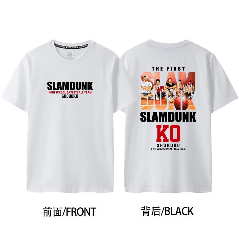 Slam Dunk Master Sakuragi Flower Path SHOHOKU Team Jersey Short Sleeved Men's&women's Pure Cotton Basketball T-shirt 71105