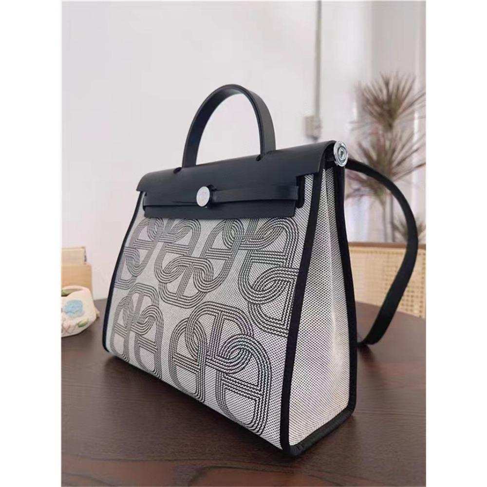 Nova bolsa de grande capacidade, couro de vaca genuíno com lona 31cm bolsa de ombro mensageiro portátil, bolsa grande moderna.
