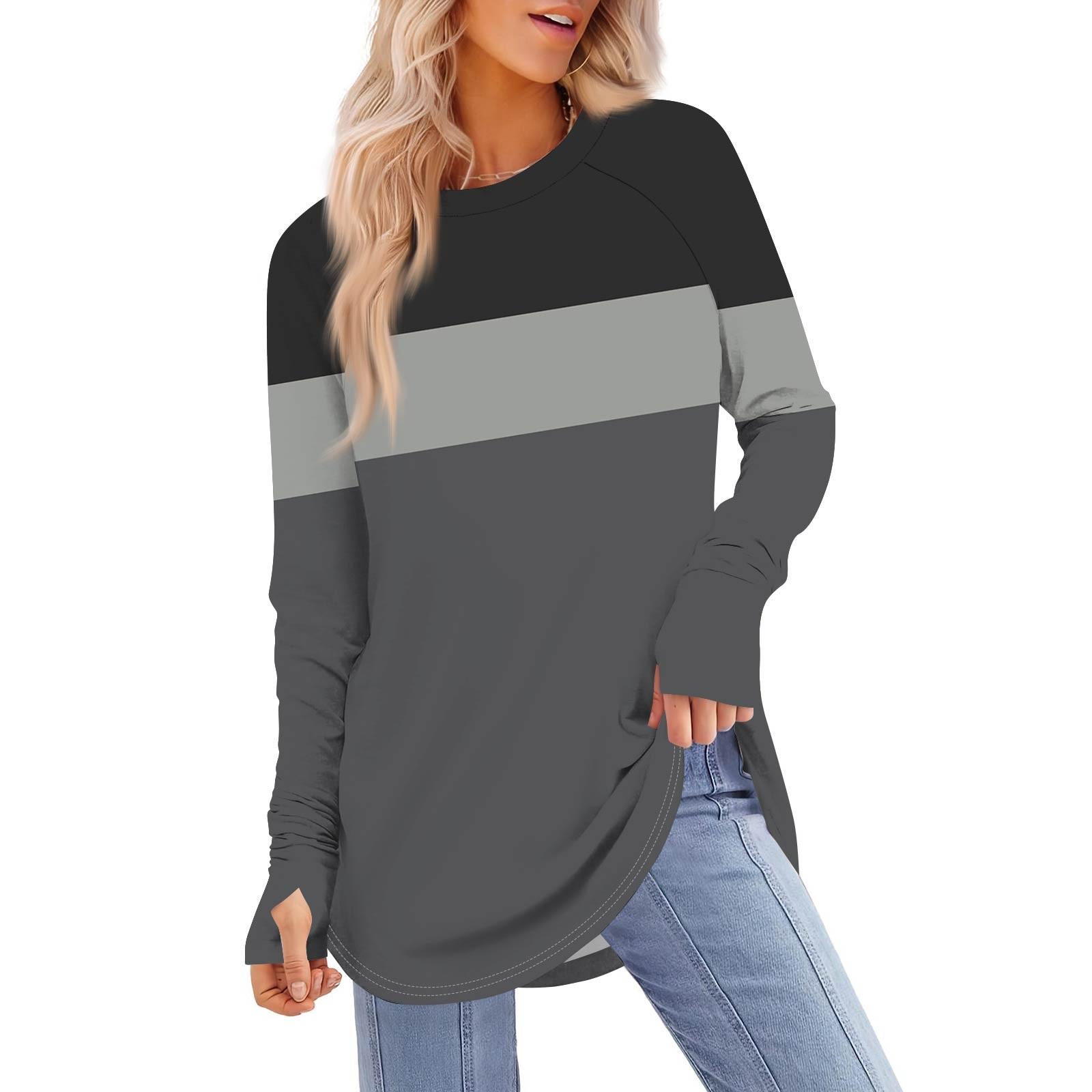 

Женская толстовка большого размера с графическим принтом, длинный рукав, спущенное плечо, круглая рубашка, топы, винтажная одежда XXXL