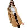 Herbst/Winter Zweireihiger Wollmantel mit Revers - Kollektion 2025