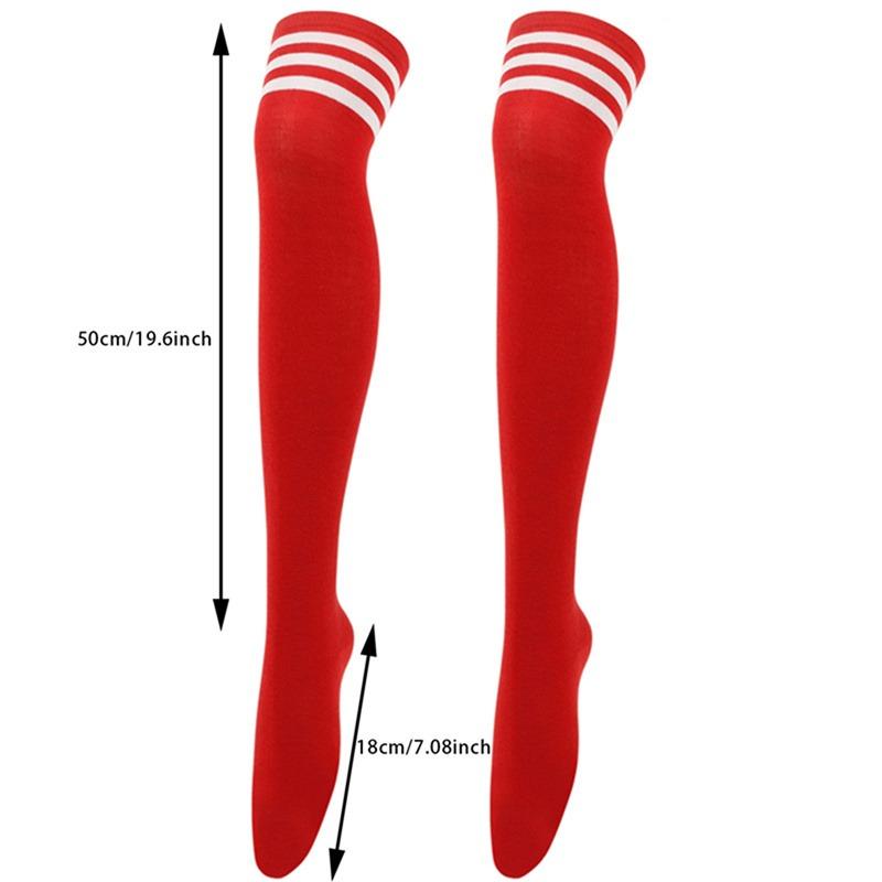 Sexy Schwarz Weiß Gestreifte Lange Socken Damen Über Knie Oberschenkelhoch Über Knie Strümpfe Damen Mädchen Warme Kniestrümpfe 2025