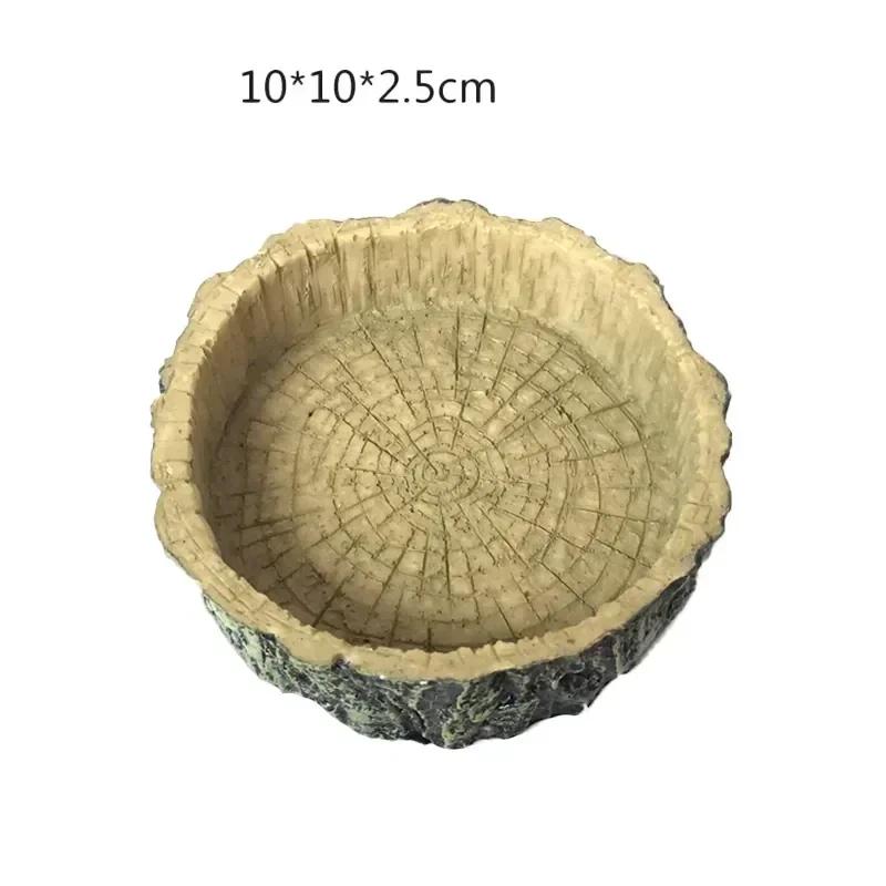 Reptile Supplies Reptile Box Tortoise Feeding Basin Synthetic Resin Shallow Water Basin Spider Snake Lizard Turtle Feeding Basin