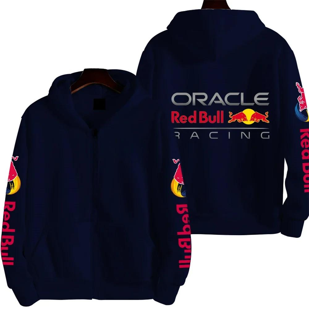 WowClassic Heren Hoodies & Sweatshirts Red Bull Couple Racing Sport Rits Hoodie XXL