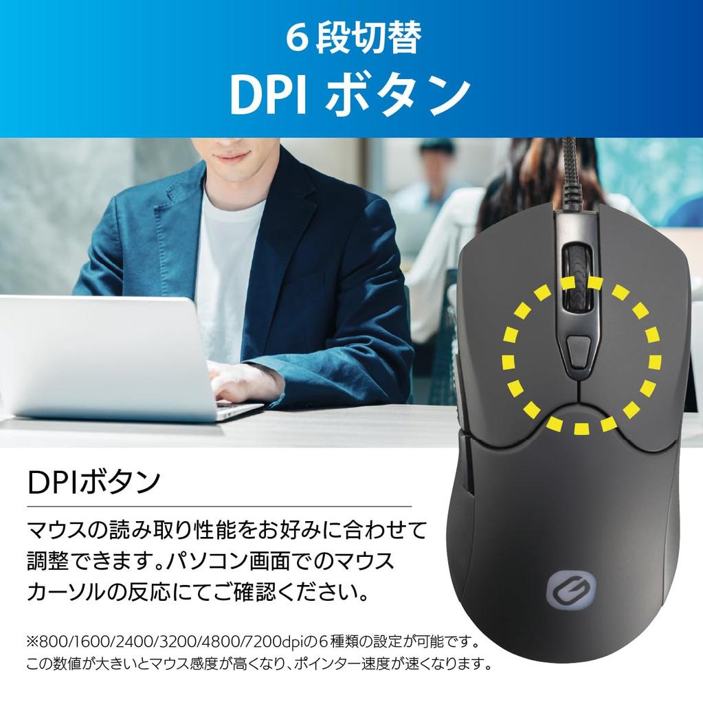 OHM PCGEAR Wired Gaming Mouse with USB Connection and Backlight, PC-SMREX202-K (Product Code 01-7230)