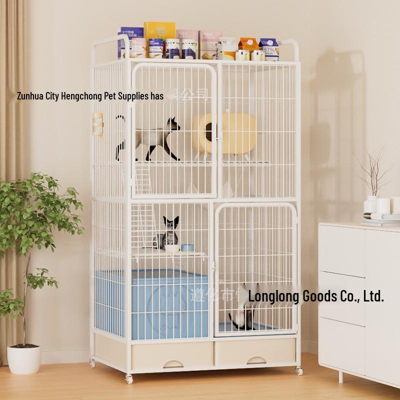 Extra-Large Three-Layer Cat Cage Villa for Household Use