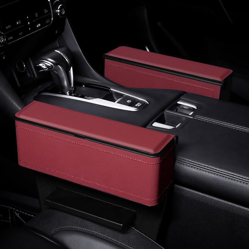Car Side Seat Organizer Auto Seat Organizer Front Seat Crevice Storage Box Armrest Storage Box Filler Pocket Multifunctional Car