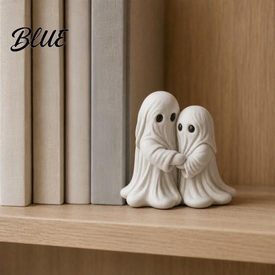 Healing Ghost Statue Halloween Hugging Statue Resin Table Ornament Cute Decoration Desktop Decoration Sculpture Art Piece for Home Bedroom