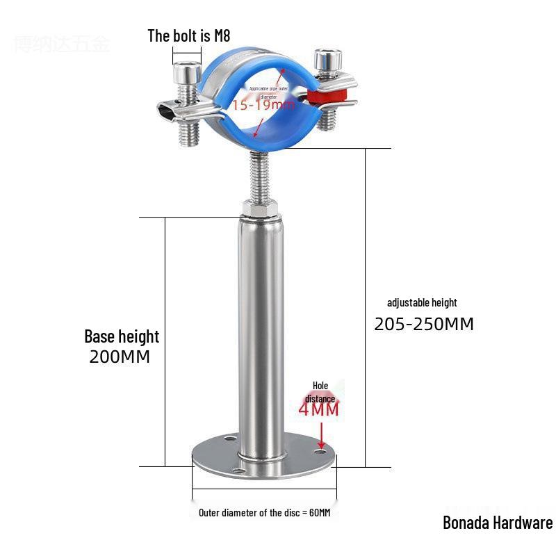 Stainless Steel Pipe Fixing Bracket Clamp for Gas and Water Pipes